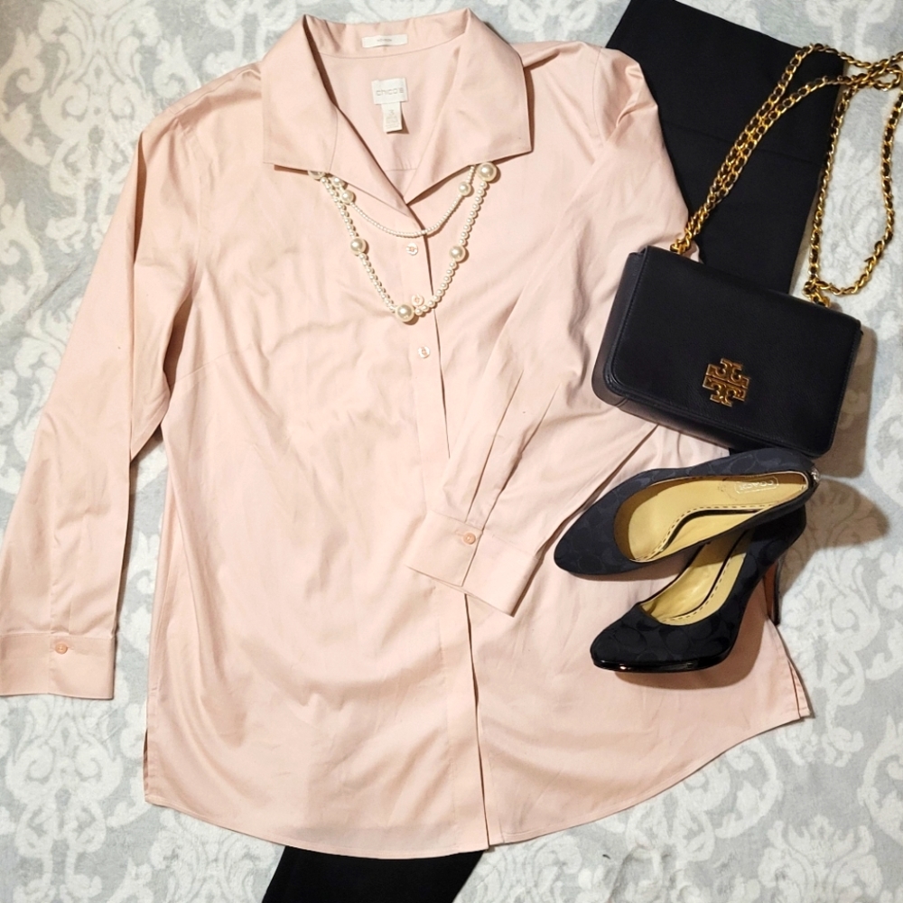 Chicos No Iron Blush Blouse